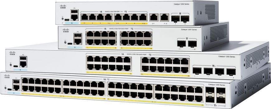 Комутатор Cisco Catalyst 1200 48xGE, 4x1G SFP (C1200-48T-4G) [105196]