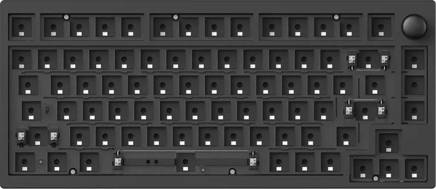 Клавіатура механічна Lemokey P1 Pro 84Key, Keychron Super Brown, WL/BT/USB-A, QMK/VIA, Hot-Swap, EN/UKR, RGB, Knob, Carbon Black (P1P-M3-UA) [103706]