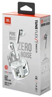 Гарнітура JBL TUNE FLEX 2 Ghost White (JBLTFLEX2GWHT) [201642]