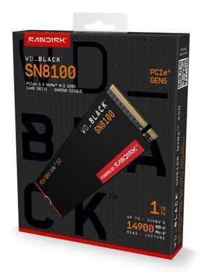 Твердотільний запам&rsquo;ятовувальний пристрій накопичувач (SSD) G5 M.2 1TB BLACK SN8100 SANDISK (WDS100T1X0M) [501438]
