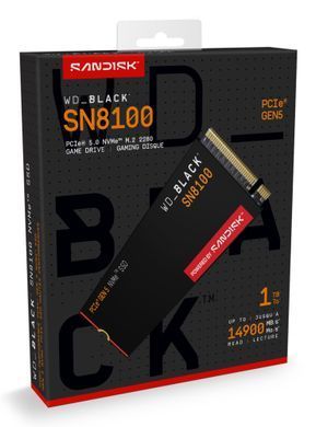 Твердотільний запам&rsquo;ятовувальний пристрій накопичувач (SSD) G5 M.2 1TB BLACK SN8100 SANDISK (WDS100T1X0M) [501438]