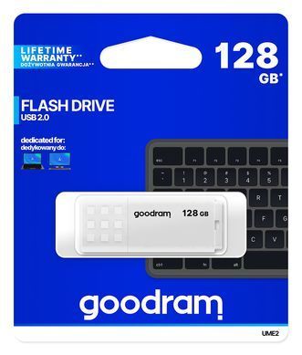 Флеш-накопичувач USB2.0 128GB Goodram UME2 White (UME2-1280W0R11) [607081]