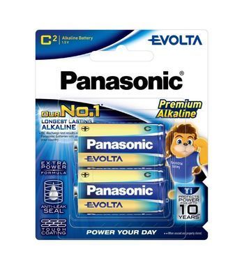 Батарейка Panasonic Evolta лужна C(LR14) блістер, 2 шт. (LR14EG/2B) [115209]
