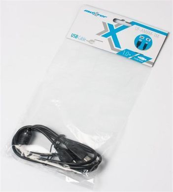 Кабель Maxxter USB - USB Type-B V 2.0 (M/M), 1 м, феритовий фільтр, Black (UF-AMBM-1M) [603591]