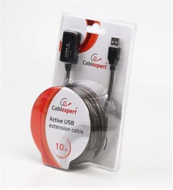 Кабель Cablexpert USB - USB V 2.0 (M/F), активний подовжувач, 10 м, чорний (UAE-01-10M) [603580]