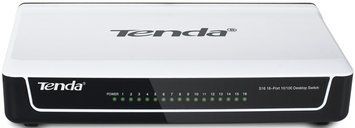 Комутатор TENDA 16xFE, Некерований (S16) [104792]