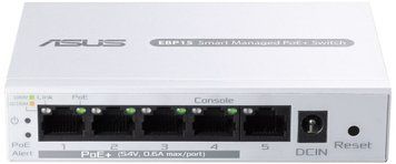 Комутатор ASUS ExpertWiFi EBP15 5xGE (4xPoE), 60Вт, Керований L2+ (90IG08D0-MO3B00) [105134]