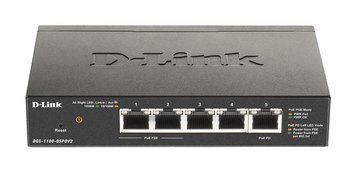 Комутатор D-Link DGS-1100-05PD 5xGE, (2xGE, 2xGE PoE, 1xGE PD), EasySmart (DGS-1100-05PDV2) [105074]
