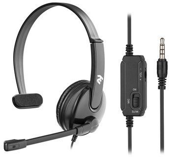 Гарнітура ПК моно On-ear 2E CH12 mini-jack, omni-mic, 1.2м, чорний (2E-CH12MJ) [107163]