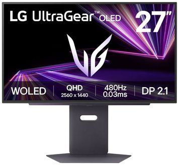 Монітор LG 27" 2xHDMI, DP, USB, Audio, OLED, 2560x1440, 480Hz, 0.03ms, DCI-P3 98.5%, G-SYNC, FreeSync, HAS, HDR400 (27GX790A-B) [114501]