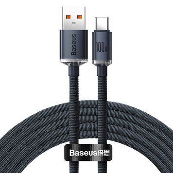 Кабель Baseus Crystal Shine Series Fast Charging Data Cable USB to Type-C 100W 2m Black (CAJY000501) [803295]