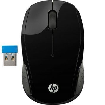 Мишка бездротова HP 200 Black Wireless Mouse, 3 кн., 1000 dpi, чорна (X6W31AA) [401123]