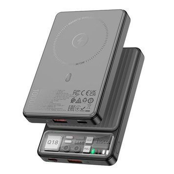 Зовнішній акумулятор HOCO Q18 Tourer 22.5W fully compatible power bank with magnetic fast charging(10000mAh) Black (6942007605182) [806396]