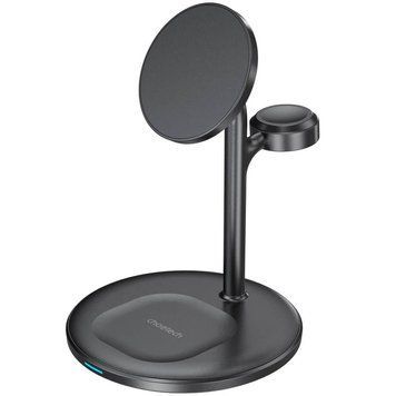 Магнітний бездротовий зарядний пристрій Choetech T585-F 3in1 Magnetic wireless charger station for Apple (T585-F-101CCBK) [603272]