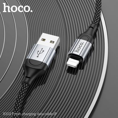 Кабель HOCO X102 Fresh charging data cable iP Black (6942007608756) [805372]