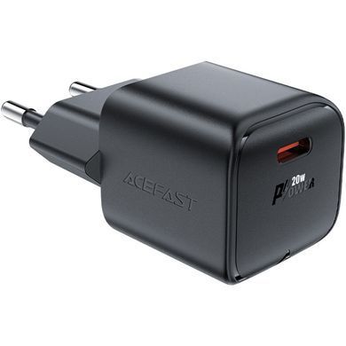 Зарядний пристрій 1xUSB-C 20W Gan A73 mini Fast Charger Black Acefast (6974316282648) [402174]