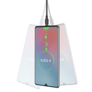 Кабель HOCO X52 USB to Micro 2.4A, 1m, PVC, PVC connectors, magnetic, Black (6931474735539) [803261]