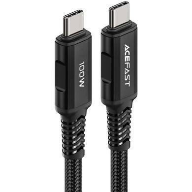 Кабель USB 2.0 Type-C M-M, 2 м, 100W C4-03, zinc alloy, Black, Acefast (6974316280996) [402445]