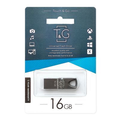 Флеш-накопичувач USB 16GB T&G 117 Metal Series Black (TG117BK-16G) [607185]