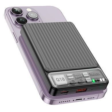 Зовнішній акумулятор HOCO Q18 Tourer 22.5W fully compatible power bank with magnetic fast charging(10000mAh) Black (6942007605182) [806396]