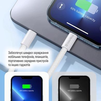 Кабель ColorWay USB Type-C - USB Type-C (M/M), 3.0 А, 2 м, Gray (CW-CBPDCC068-GR) [607384]