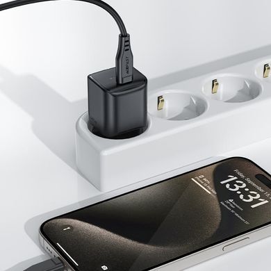 Зарядний пристрій 1xUSB-C 20W Gan A73 mini Fast Charger Black Acefast (6974316282648) [402174]