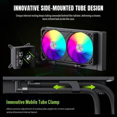 Кулер для процесора GAMEMAX (GLACIER 240 LCD BK) [305479]