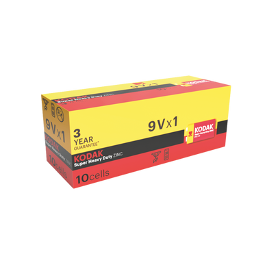Батарейка KODAK EXTRA HEAVY DUTY 6F22 1 шт. коробка (30412781) [203665]