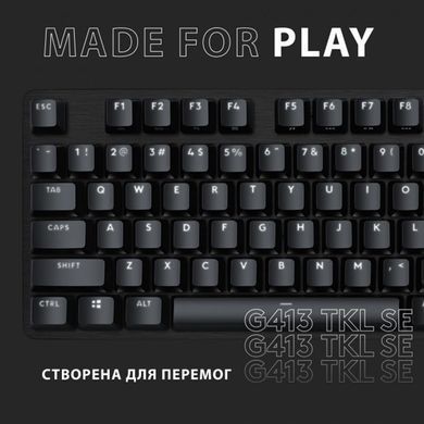 Клавiатура Logitech G413 TKL SE Corded Mechanical Gaming Keyboard Black (920-010446) [605929]