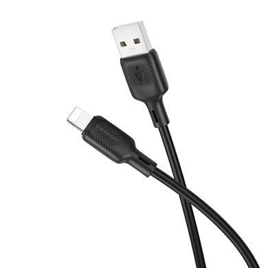 Кабель BOROFONE BX113 Lenny silicone charging data cable iP(L=1M) Black (6941991115394) [802349]