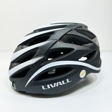 Захисний шолом Livall BH62 NEO (L) Black/White (55-61см), акустика, мікрофон, сигнали поворотів та стопів, додаток, пульт BR80, Bluetooth (ZHLIV-TBH62N-4041) [800046]