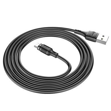 Кабель HOCO X52 USB to Micro 2.4A, 1m, PVC, PVC connectors, magnetic, Black (6931474735539) [803261]