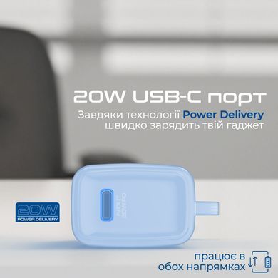 Універсальна мобільна батарея Promate Nanopack-5 5000mAh 20W Blue (nanopack-5.navy) [603490]