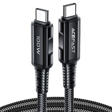 Кабель USB 2.0 Type-C M-M, 2 м, 100W C4-03, zinc alloy, Black, Acefast (6974316280996) [402445]