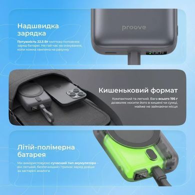 Універсальна мобільна батарея Proove Neutron 22.5W 10000mAh Purple (PBNE22022209) [618431]