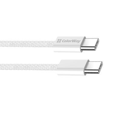 Кабель ColorWay USB Type-C - USB Type-C (M/M), 3.0 А, 2 м, Gray (CW-CBPDCC068-GR) [607384]