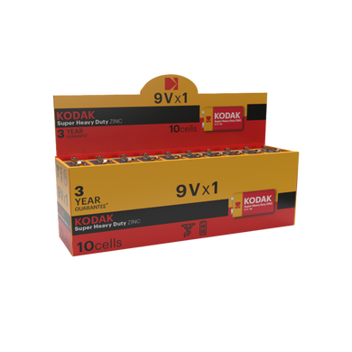 Батарейка KODAK EXTRA HEAVY DUTY 6F22 1 шт. коробка (30412781) [203665]