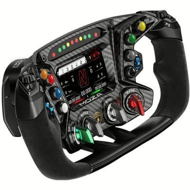 Кермо MOZA Racing Lamborghini Essenza SCV12, 31cм., екран 4.3", 8 кн. RGB, чорне (RS070_Moza) [403934]
