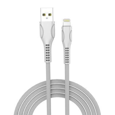 Кабель ColorWay USB - Lightning (M/M), line-drawing, 2.4 А, 1 м, White (CW-CBUL027-WH) [618410]