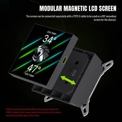 Кулер для процесора GAMEMAX (GLACIER 240 LCD BK) [305479]