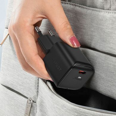 Зарядний пристрій 1xUSB-C 20W Gan A73 mini Fast Charger Black Acefast (6974316282648) [402174]