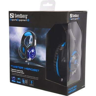 Ігрова гарнітура Sandberg Twister Headset Led Black (125-79) [401831]