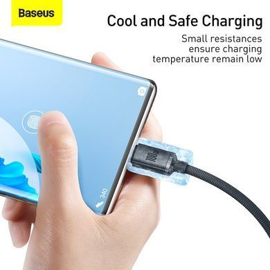 Кабель Baseus Crystal Shine Series Fast Charging Data Cable USB to Type-C 100W 2m Black (CAJY000501) [803295]
