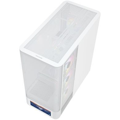 Корпус Modecom VOLCANO AQ500 ARGB MIDI FRONT LCD 6,2&rdquo;, 4x120mm fans WHITE без БЖ ATX (MC-A-AQ500-4FA-W) [405389]