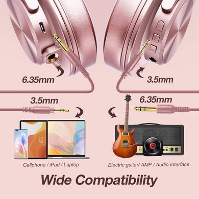 Гарнітура OneOdio Fusion A70, Bluetooth+3,5мм/6,35мм, Rose Gold (A70 Rose Gold) [404487]