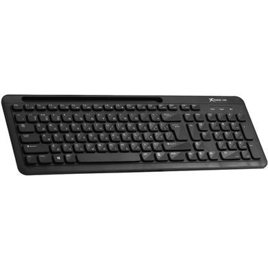 Клавіатура XTRIKE ME KB-303 UA бездротова Bluetooth+2.4G,105 кл. чорна (KB-303UA) [403787]
