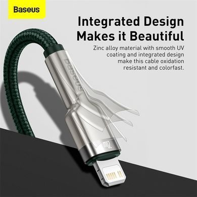 Кабель Baseus Cafule Series Metal Data Cable Type-C to iP PD 20W 1m Green (CATLJK-A06) [802583]