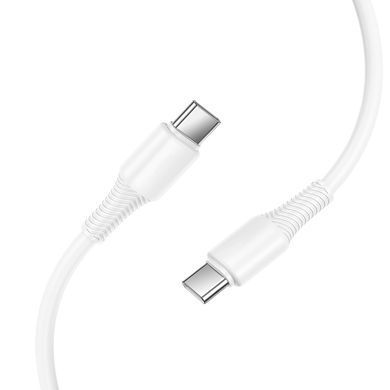 Кабель HOCO X120 Beneficio 60W charging data cable C to C White (6942007658935) [806393]