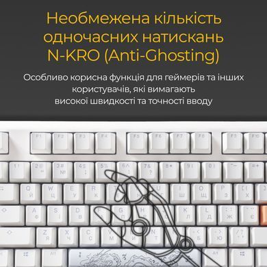 Клавіатура Ducky One 3 TKL Cherry MX Speed Silver RGB UA USB White (DKON2187ST-PUAPXPWWWSC1) [614117]