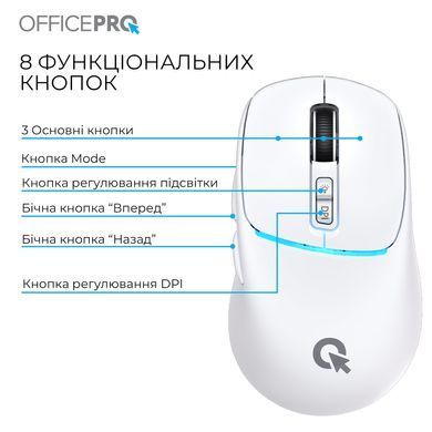 Миша бездротова OfficePro White (M468W) [615521]
